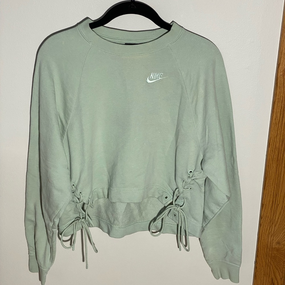 Mint green Nike Essential Lace-Up Sweatshirt
